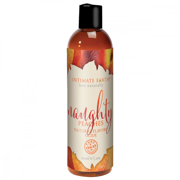Intimate Earth Flavored Glide - Naughty Peaches 2oz