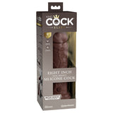 King Cock Elite Dual Density Silicone Cock-Brown 8"