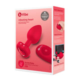 Vibrating Heart Butt Plug - Scarlet Ruby